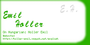 emil holler business card